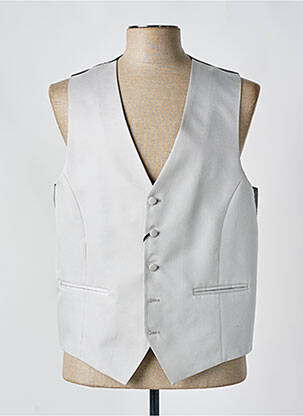 Gilet sans manche effet matière satinée gris OXON homme