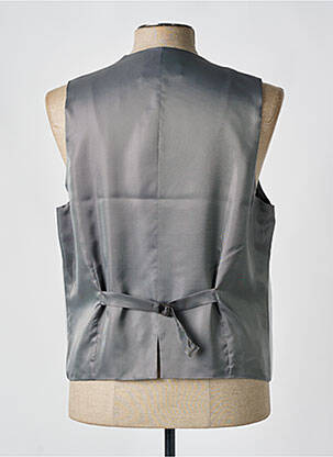 Gilet sans manche effet matière satinée gris OXON homme