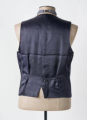 Gilet sans manche tissage chiné bleu MONSIEUR PEKTRUS BLANCO homme