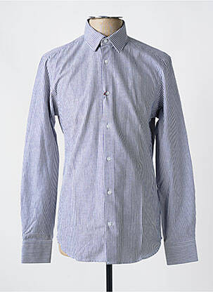 Chemise manches longues imprimé rayures bleu PAL ZILERI homme