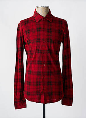 Chemise manches longues manches longues rouge MAJESTIC FILATURES homme