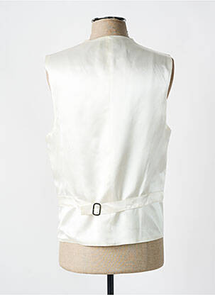 Gilet sans manche tissage satiné beige SMART homme