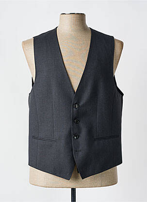 Gilet sans manche tissage chiné gris HUGO BOSS homme