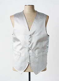 Gilet sans manche effet matière satinée gris BM homme