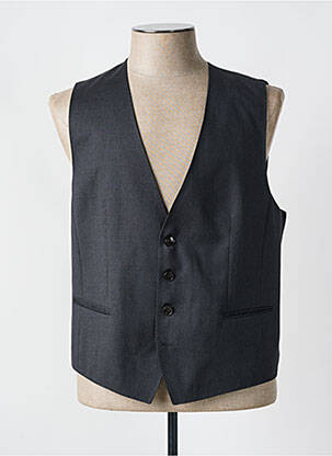 Gilet sans manche tissage chiné gris HUGO BOSS homme