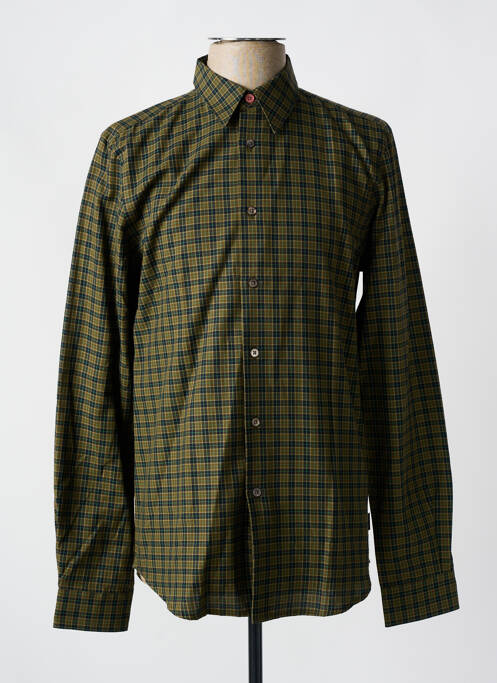 Chemise manches longues imprimé écossais vert PAUL SMITH homme
