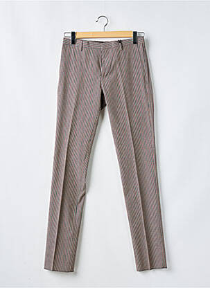 Pantalon chino fermeture zippée sous rabat avec crochet taille normale marron PAUL SMITH homme