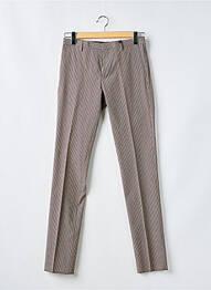 Pantalon chino fermeture zippée sous rabat avec crochet taille normale marron PAUL SMITH homme