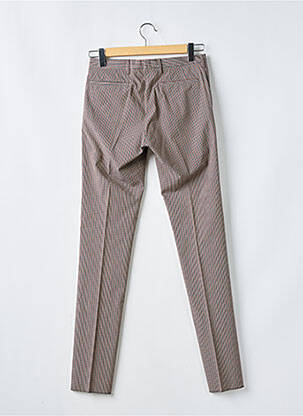 Pantalon chino fermeture zippée sous rabat avec crochet taille normale marron PAUL SMITH homme