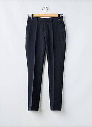 Pantalon droit fermeture zippée sous rabat avec crochet taille normale noir ROY ROBSON homme