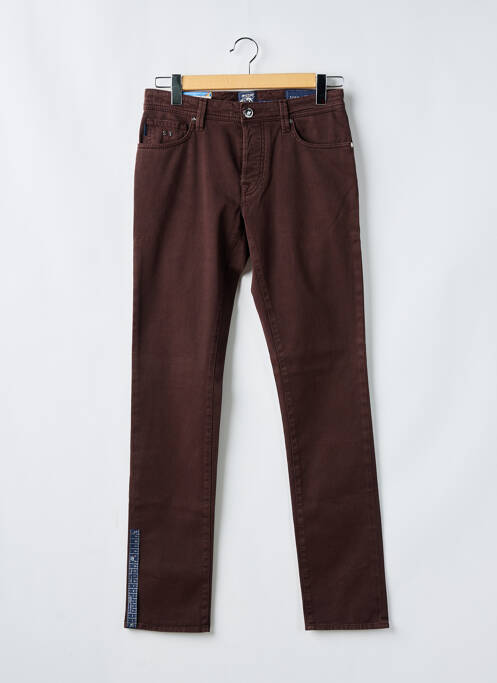 Jeans coupe slim marron TRAMAROSSA pour homme