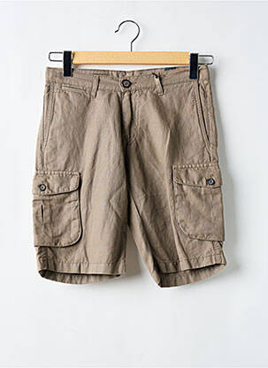 Bermuda multipoches taille normale marron ELEVENTY homme