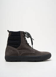 Baskets nubuck bout rond gris MONCLER homme