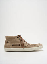 Chaussures bâteau semelle amovible bout rond beige MONCLER homme