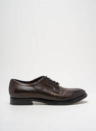 Derbies tissage satiné talon bas marron SILVANO SASSETTI homme