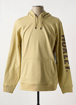 Sweat-shirt à capuche poches manches longues beige HURLEY homme