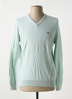 Pull col v manches longues vert BROWN JURY homme