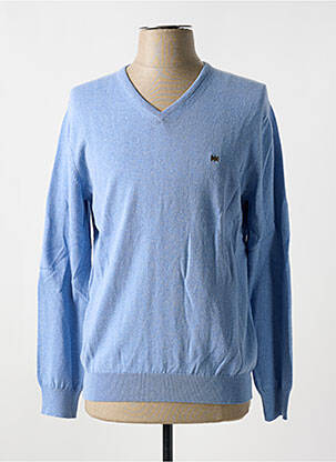 Pull col v manches longues bleu BROWN JURY homme