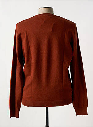 Pull col rond manches longues marron LOSAN homme