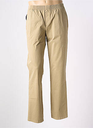 Pantalon chino tissage popeline taille normale beige LCDN homme