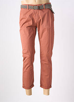 Pantalon 7/8 tissage popeline taille normale marron LOSAN homme