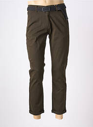 Pantalon 7/8 tissage popeline taille normale vert LOSAN homme