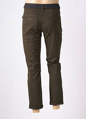 Pantalon 7/8 tissage popeline taille normale vert LOSAN homme