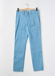 Pantalon chino tissage popeline taille normale bleu LCDN homme