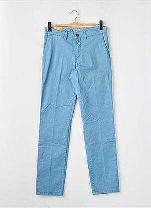 Pantalon chino tissage popeline taille normale bleu LCDN homme