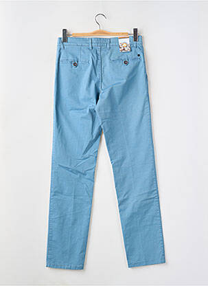 Pantalon chino tissage popeline taille normale bleu LCDN homme