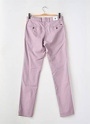 Pantalon chino tissage popeline taille normale violet LCDN homme