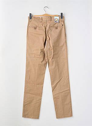 Pantalon chino tissage popeline taille normale marron LCDN homme