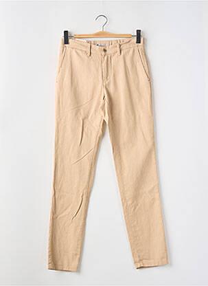 Pantalon chino tissage popeline beige LCDN homme