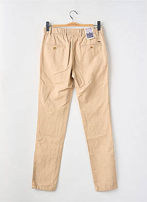 Pantalon chino tissage popeline beige LCDN homme