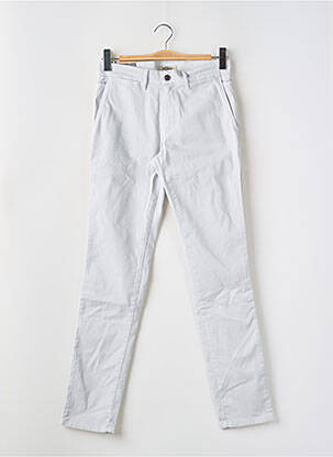 Pantalon chino tissage popeline taille normale gris LCDN homme