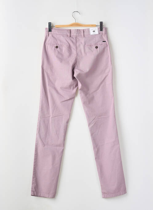 Pantalon chino tissage popeline taille normale violet LCDN homme