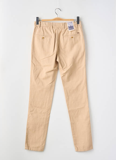 Pantalon chino tissage popeline beige LCDN homme