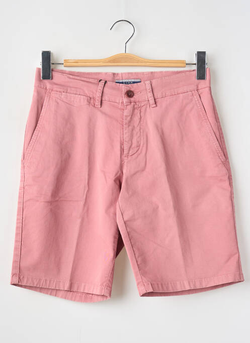 Short tissage popeline taille normale rose LCDN homme