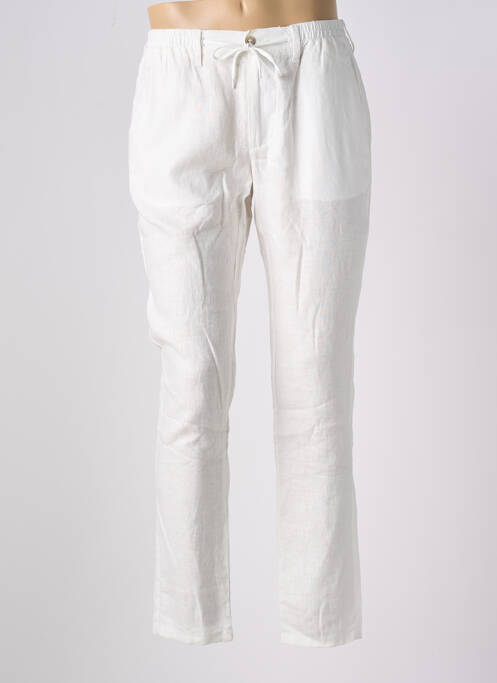 Pantalon droit blanc LCDN pour homme
