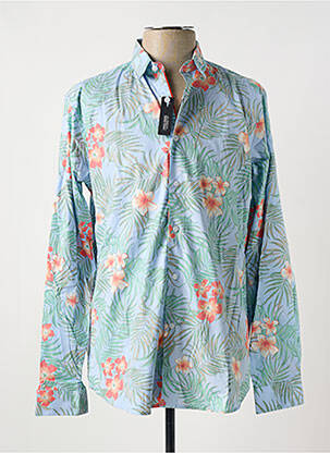 Chemise manches longues manches longues bleu YVES ENZO homme