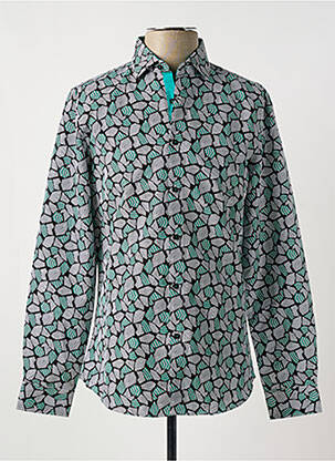 Chemise manches longues imprimé fantaisie vert YVES ENZO homme
