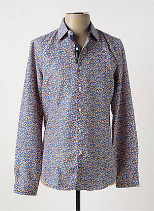 Chemise manches longues manches longues bleu YVES ENZO homme