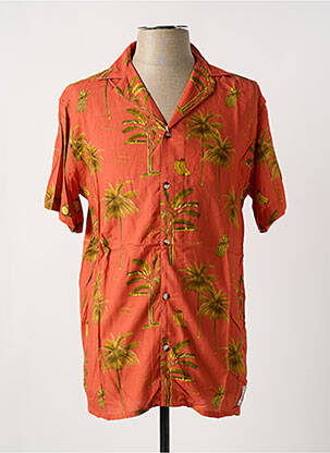 Chemise manches courtes manches courtes orange LOSAN homme