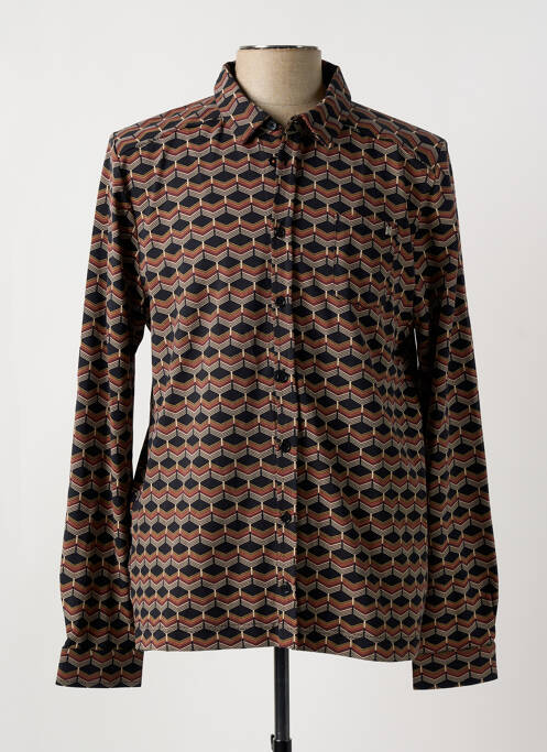 Chemise manches longues imprimé fantaisie marron 4 FUNKY FLAVOURS homme
