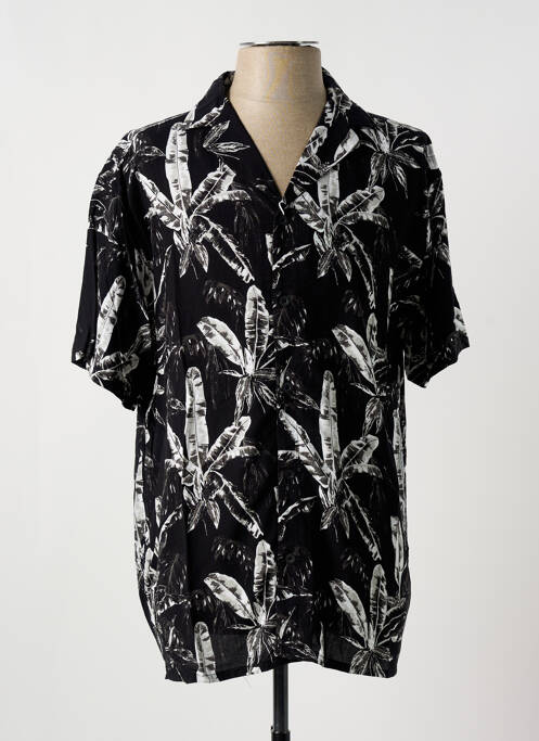 Chemise manches courtes noir LOSAN pour homme