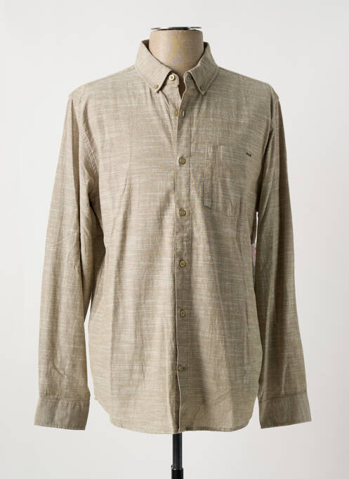 Chemise manches longues beige HURLEY pour homme
