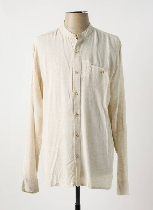 Chemise manches longues beige LOSAN pour homme