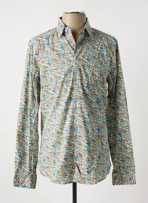Chemise manches longues beige YVES ENZO pour homme