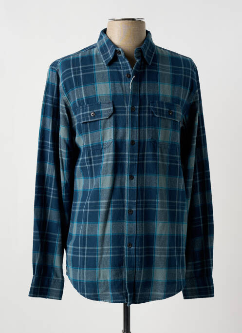 Chemise manches longues bleu LOSAN pour homme