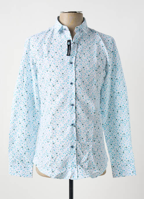 Chemise manches longues bleu YVES ENZO pour homme